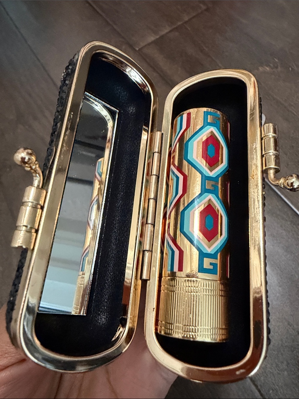 Bedazzled Lipstick Case with mirror